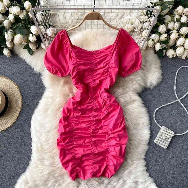 summer women dress short sleeve folds ruched mini bodycon korean fashion streetwear vintage style woman clothes 210603, Black;gray
summer women dress short sleeve folds ruched mini bodycon korean fashion streetwear vintage style woman clothes 210603, Black;gray