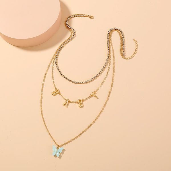 chokers selling gold chain baby letter pendant double layer necklace simple versatile clavicle christmas goods, Golden;silver
chokers selling gold chain baby letter pendant double layer necklace simple versatile clavicle christmas goods, Golden;silver