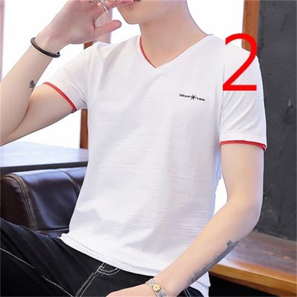 t shirts men's short-sleeved t-shirt summer cotton casual round neck fashion ice silk tide, White;black
t shirts men's short-sleeved t-shirt summer cotton casual round neck fashion ice silk tide, White;black