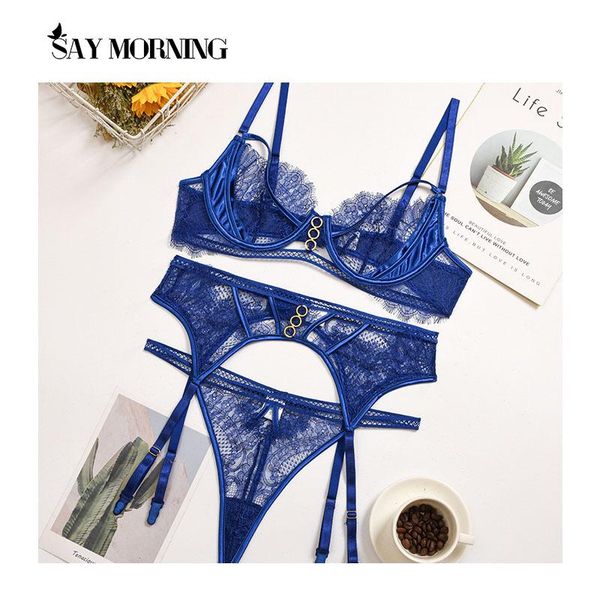 lingerie set lace underwear women transparent bra 3 piece underwire lenceria women's thongs bras sets, Red;black
lingerie set lace underwear women transparent bra 3 piece underwire lenceria women's thongs bras sets, Red;black
