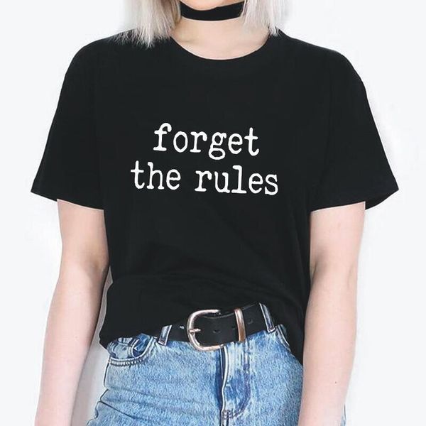 women's t-shirt humor forget the rules women tshirt casual cotton summer short sleeve tee shirt femme harajuku t camiseta mujer, White
women's t-shirt humor forget the rules women tshirt casual cotton summer short sleeve tee shirt femme harajuku t camiseta mujer, White