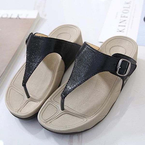 slippers beach sandals size 35-40 women summer comfortable breathable shoes flip flops flat buckle causality, Black
slippers beach sandals size 35-40 women summer comfortable breathable shoes flip flops flat buckle causality, Black