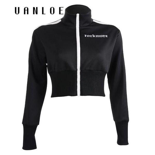 women's jackets women black stripped turn-down collar jacket cropped letter embroidery fashion streetwear casaco feminino, Black;brown
women's jackets women black stripped turn-down collar jacket cropped letter embroidery fashion streetwear casaco feminino, Black;brown