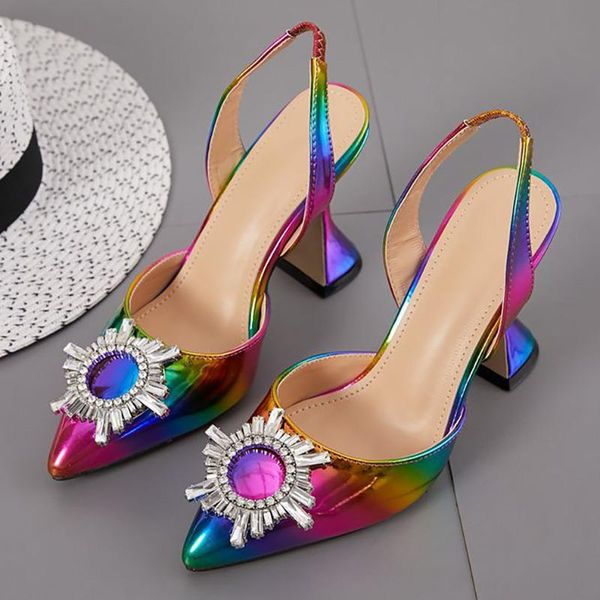 dress shoes women high heels crystal kitten pumps ladies pointed wedding female stiletto, Black