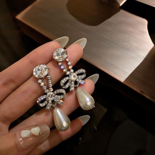 stud summer style personality creative bow pendant earrings luxury fashion casual dance party for women, Golden;silver
stud summer style personality creative bow pendant earrings luxury fashion casual dance party for women, Golden;silver