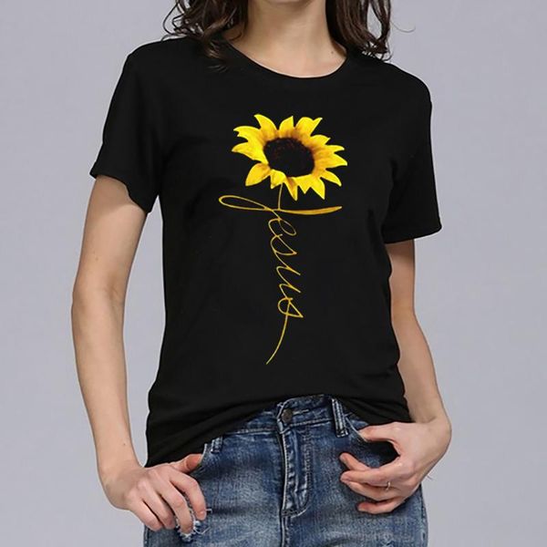women's t-shirt sunflower print women fashion loose casual plus size crew neck short sleeve t-shirts harajuku femme camisetas mujer, White
women's t-shirt sunflower print women fashion loose casual plus size crew neck short sleeve t-shirts harajuku femme camisetas mujer, White