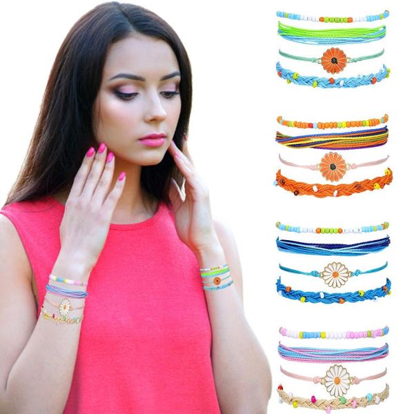beaded, strands 4-piece alloy chrysanthemum hand woven bracelet simple and creative hollow out love women's 2021 bohemian, Black
beaded, strands 4-piece alloy chrysanthemum hand woven bracelet simple and creative hollow out love women's 2021 bohemian, Black