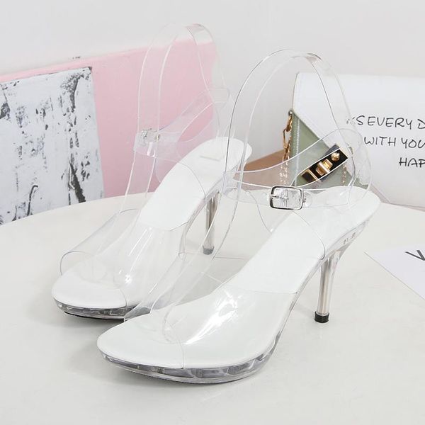 sandals transparent crystal high-heeled female women non-slip bottom fashion ladies fish mouth slippers 35-43, Black
sandals transparent crystal high-heeled female women non-slip bottom fashion ladies fish mouth slippers 35-43, Black