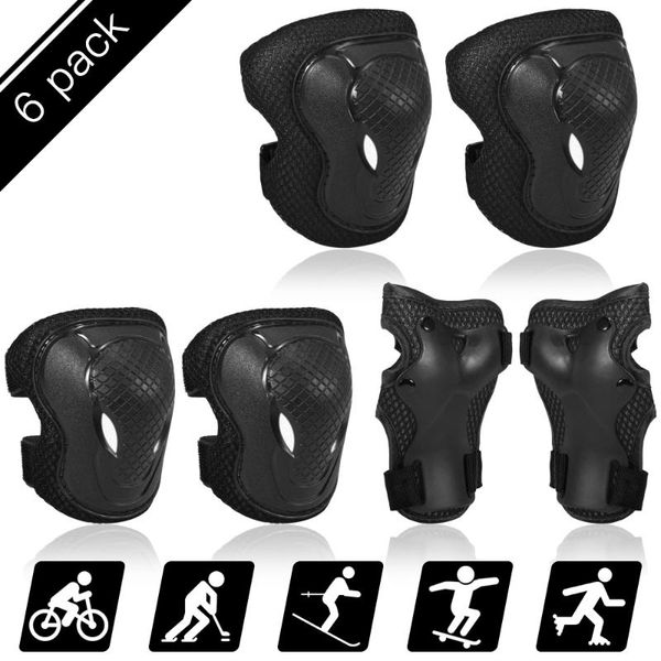 kids knee pads set 6 in 1 protective gear kit elbow with wrist guards sports safety protection for roller skating, Black;gray
kids knee pads set 6 in 1 protective gear kit elbow with wrist guards sports safety protection for roller skating, Black;gray