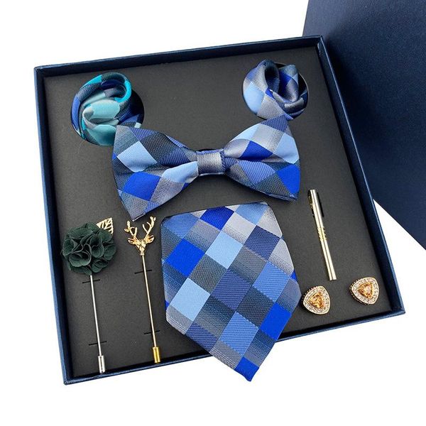 bow ties 8pcs fine gift men's neck set tie pocket square brooch cuffs lavalier bussiness necktie male birthday engagement, Black;gray
bow ties 8pcs fine gift men's neck set tie pocket square brooch cuffs lavalier bussiness necktie male birthday engagement, Black;gray