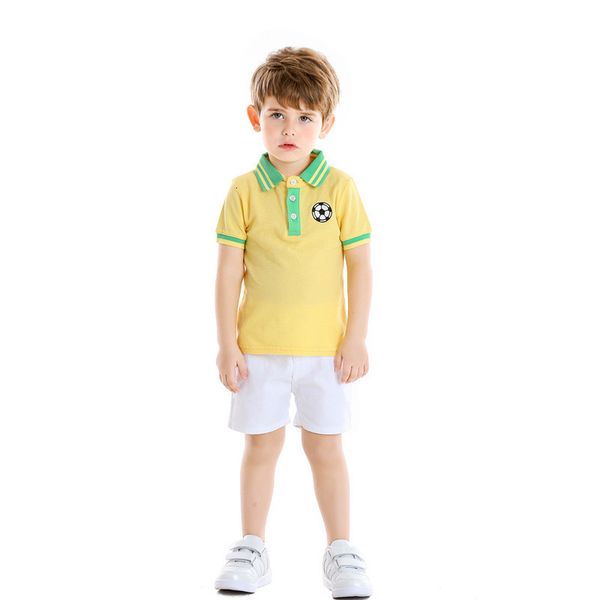 boys' summer short sleeve polo t-shirt shorts 2-piece children's football suit, Blue
boys' summer short sleeve polo t-shirt shorts 2-piece children's football suit, Blue
