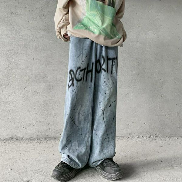women's jeans men's wide jeans, hip hop style, casual tendency, with a mop, summer wear 155k, Blue
women's jeans men's wide jeans, hip hop style, casual tendency, with a mop, summer wear 155k, Blue