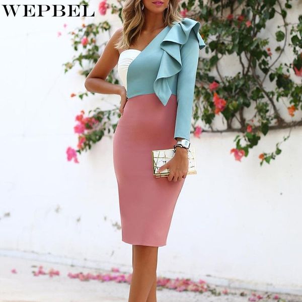 casual dresses wepbel women elegant patchwork ruffle bodycon dress ladies fashion one shoulder slim fit split pencil, Black;gray
casual dresses wepbel women elegant patchwork ruffle bodycon dress ladies fashion one shoulder slim fit split pencil, Black;gray