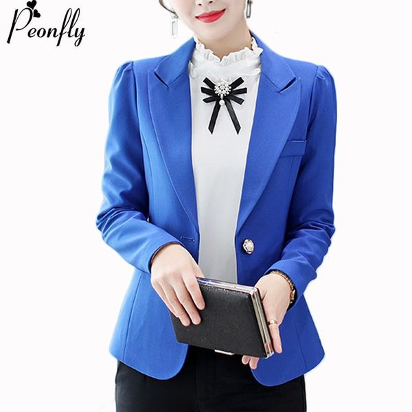 women's suits & blazers peonfly female business attire suit solid color long sleeve women slim jacket 2021 autumn winter, White;black
women's suits & blazers peonfly female business attire suit solid color long sleeve women slim jacket 2021 autumn winter, White;black
