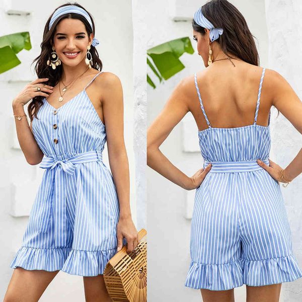 summer new women's striped shorts deep v-neck off shoulder off back jumpsuit suspender jumpsuit, Black;gray
summer new women's striped shorts deep v-neck off shoulder off back jumpsuit suspender jumpsuit, Black;gray