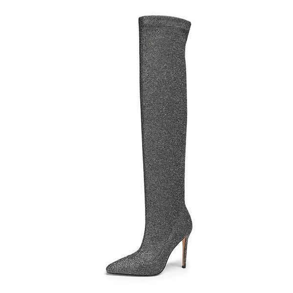 boots brand fashion women's shoes large size 34-42 multicolor slim over the knee thin high heel party, Black
boots brand fashion women's shoes large size 34-42 multicolor slim over the knee thin high heel party, Black