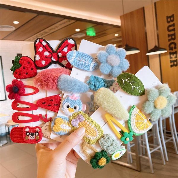 korean style simple girl hairpin flowers fruit cartoons wool hair clip for children's fashion accessories, Slivery;white
korean style simple girl hairpin flowers fruit cartoons wool hair clip for children's fashion accessories, Slivery;white