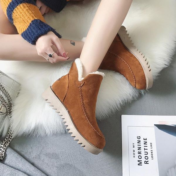 boots autumn winter women snow round toe ankle warm plush slip-on shoes flats black beige brown plus size 34-39
boots autumn winter women snow round toe ankle warm plush slip-on shoes flats black beige brown plus size 34-39