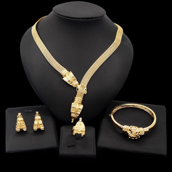 earrings & necklace yulaili 2021 style african jewelry sets fashion charm bangle ring for women party jewelery wholesale, Silver
earrings & necklace yulaili 2021 style african jewelry sets fashion charm bangle ring for women party jewelery wholesale, Silver