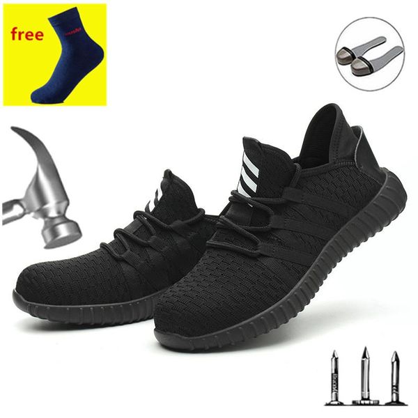 boots ndestructible shoes men safety work with steel toe cap puncture-proof lightweight breathable sneakers drop, Black
boots ndestructible shoes men safety work with steel toe cap puncture-proof lightweight breathable sneakers drop, Black