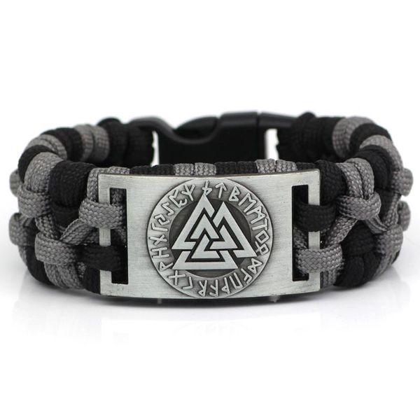 handmade viking paracord rune valknut bracelet nordic jewelry with gift bag bangle, Black
handmade viking paracord rune valknut bracelet nordic jewelry with gift bag bangle, Black