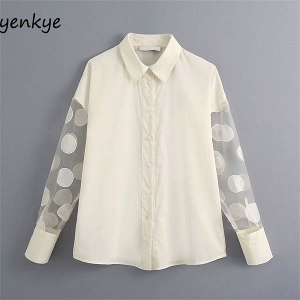 semi-sheer patchwork long sleeve blouse shirt women turn-down collar streetwear summer ladies shirts casual plus size 210514, White
semi-sheer patchwork long sleeve blouse shirt women turn-down collar streetwear summer ladies shirts casual plus size 210514, White
