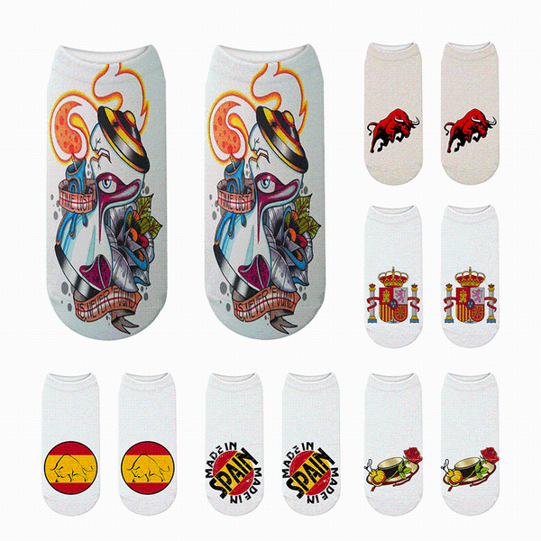 socks & hosiery spain bullfight style ankle summer spring fall funny harajuku cut hip hop short novelty sokken, Black;white
socks & hosiery spain bullfight style ankle summer spring fall funny harajuku cut hip hop short novelty sokken, Black;white