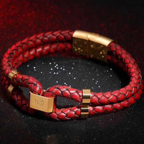 tennis red mens braided leather bracelets men armband heren with magnet clasp elegant bracelet for man ren engraved stanless steel, Golden;silver
tennis red mens braided leather bracelets men armband heren with magnet clasp elegant bracelet for man ren engraved stanless steel, Golden;silver