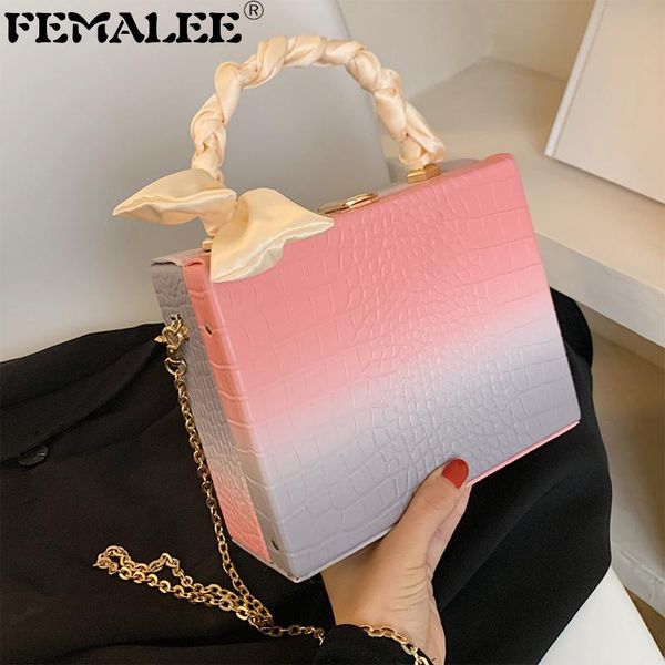 women gradient crocodile fashion evening clutch luxury scarf wrap metal handle designer shoulder messenger bags ladies box totes
women gradient crocodile fashion evening clutch luxury scarf wrap metal handle designer shoulder messenger bags ladies box totes