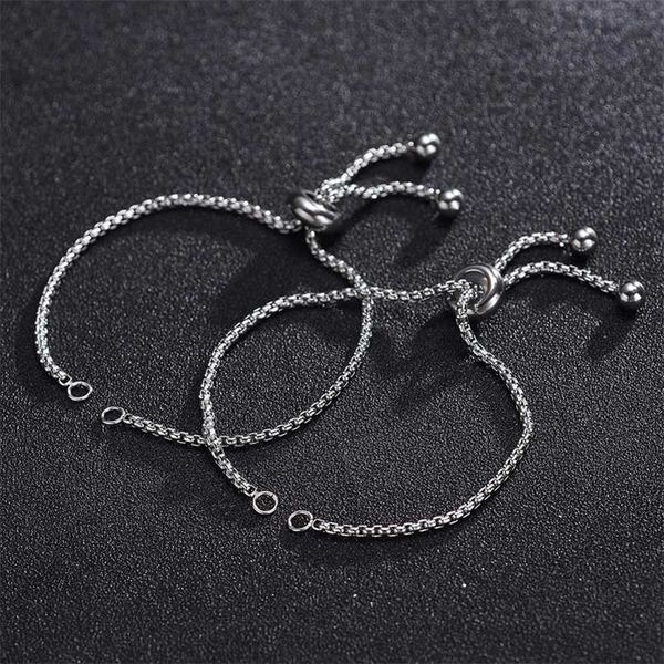 10pcs 230mm adjustable 304 stainless steel bracelet making slider bracelets for women diy jewelry charm 211124, Black
10pcs 230mm adjustable 304 stainless steel bracelet making slider bracelets for women diy jewelry charm 211124, Black