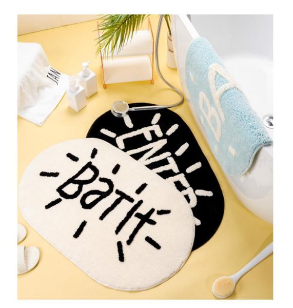 simple black and white floor mats nordic style bathroom absorbent non-slip dry large door mat carpets
simple black and white floor mats nordic style bathroom absorbent non-slip dry large door mat carpets