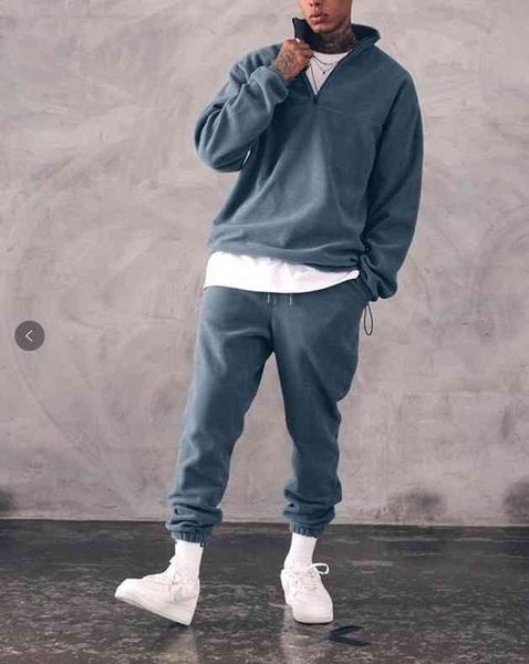 autumn 2020 new leisure stand collar thickened long sve t-shirt loose plush weiyi men's suit, Gray
autumn 2020 new leisure stand collar thickened long sve t-shirt loose plush weiyi men's suit, Gray