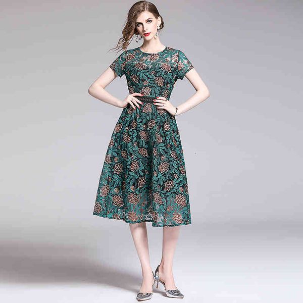 fashion floral embroidered summer luxury elegant women's party vintage short sleeve thin midi dress dg96, Black;gray
fashion floral embroidered summer luxury elegant women's party vintage short sleeve thin midi dress dg96, Black;gray