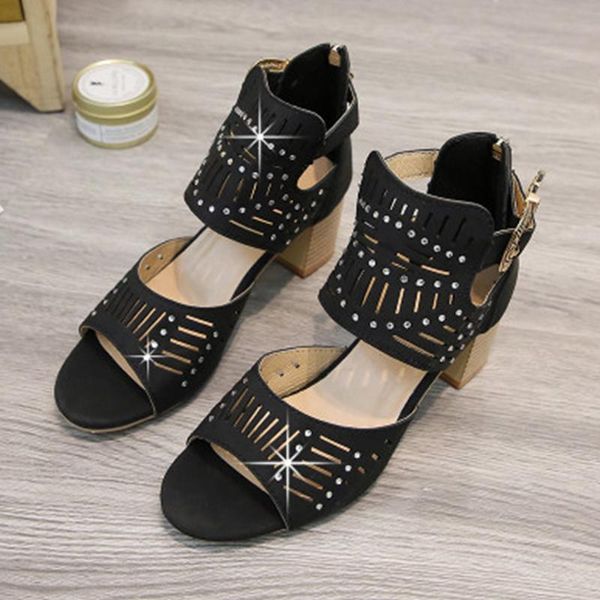 summer woman rome zip female peep toe sandals women bling heels ladies crystal ankle beach shoes women's footwear plus size, Black
summer woman rome zip female peep toe sandals women bling heels ladies crystal ankle beach shoes women's footwear plus size, Black