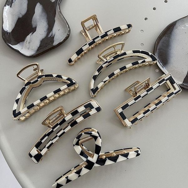 hair clips & barrettes fflacell 2021 fashion black and white grid large plate hairpin for women girls temperament elegant vintage headdress, Golden;silver
hair clips & barrettes fflacell 2021 fashion black and white grid large plate hairpin for women girls temperament elegant vintage headdress, Golden;silver