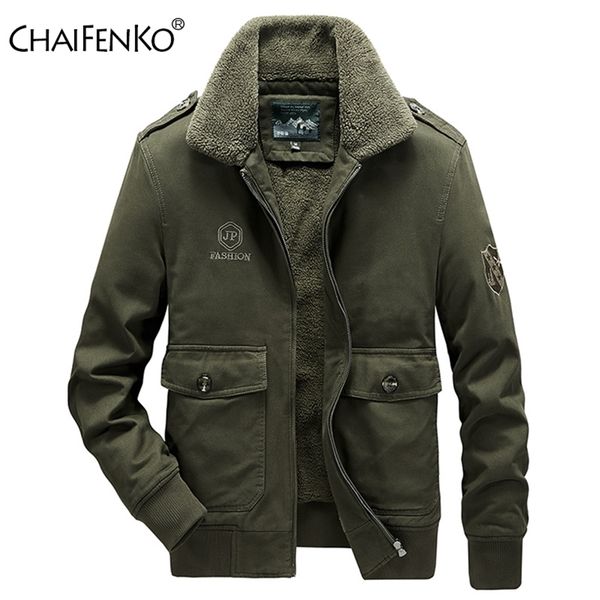 chaifenko bomber jacket parka coat men winter warm thick fleece fur collar military brand army tactics 6xl 211217, Black;brown
chaifenko bomber jacket parka coat men winter warm thick fleece fur collar military brand army tactics 6xl 211217, Black;brown