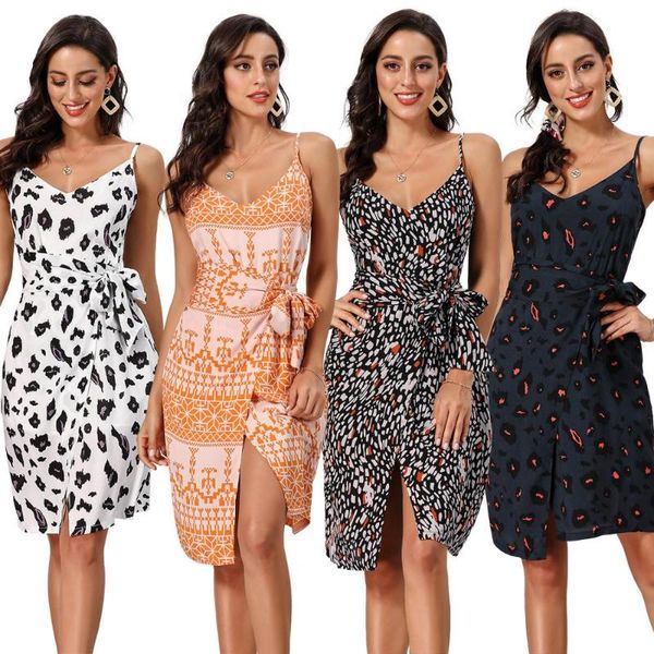 high waist bandage irregular dress summer 2021 v-neck spaghetti strap printed women backless knee-length casual dresses, Black;gray
high waist bandage irregular dress summer 2021 v-neck spaghetti strap printed women backless knee-length casual dresses, Black;gray