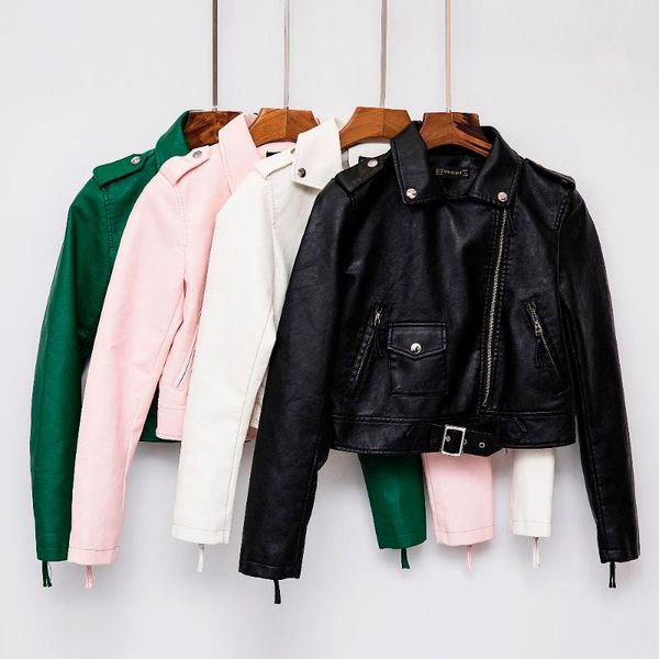 women's leather & faux pu jacket women fashion bright colors black motorcycle coat short biker soft female green
women's leather & faux pu jacket women fashion bright colors black motorcycle coat short biker soft female green