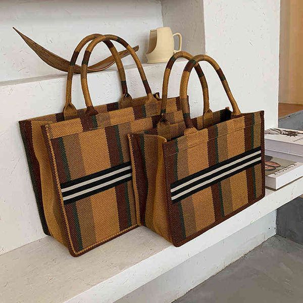 shopping bags women canvas beach tote new arrivals lady large capacity handbags casual plaid travel shoulder female 220307
shopping bags women canvas beach tote new arrivals lady large capacity handbags casual plaid travel shoulder female 220307