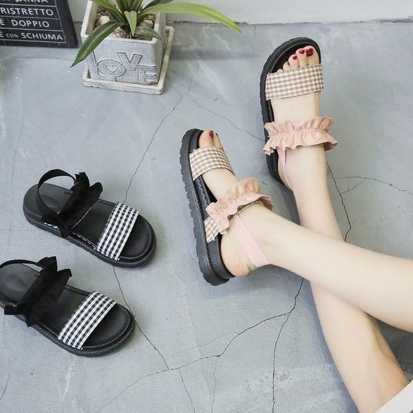 sandals fashion women's 2021 color matching uppers are sweet and versatile casual simple open-toed small fresh, Black 
sandals fashion women's 2021 color matching uppers are sweet and versatile casual simple open-toed small fresh, Black