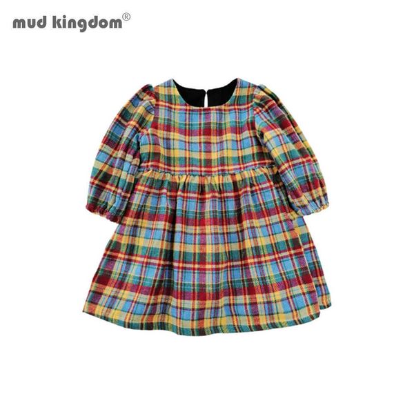 mudkingdom girls dress plaid toddler fleece thick long sleeve winter kids es clothes 210615, Red;yellow
mudkingdom girls dress plaid toddler fleece thick long sleeve winter kids es clothes 210615, Red;yellow