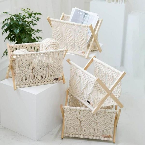 storage baskets magazine rack cotton rope deskbookshelf country style woven macrame holder for books spapers
storage baskets magazine rack cotton rope deskbookshelf country style woven macrame holder for books spapers