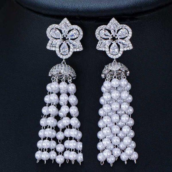 dangle & chandelier vintage white imitation pearl cubic zirconia mosaic large flower tassel earrings women for dancing party ethnic jewelry, Silver
dangle & chandelier vintage white imitation pearl cubic zirconia mosaic large flower tassel earrings women for dancing party ethnic jewelry, Silver