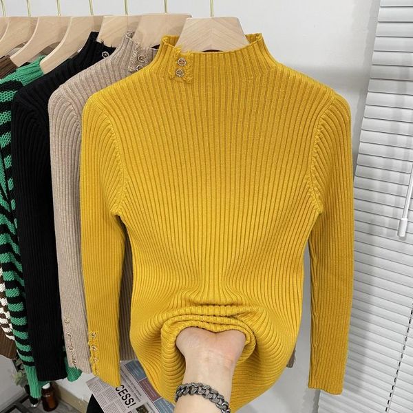women's sweaters yellow turtleneck korean style fashion pullovers for ladies autumn winter 2021 clothing sweater blouse female coat, White;black
women's sweaters yellow turtleneck korean style fashion pullovers for ladies autumn winter 2021 clothing sweater blouse female coat, White;black