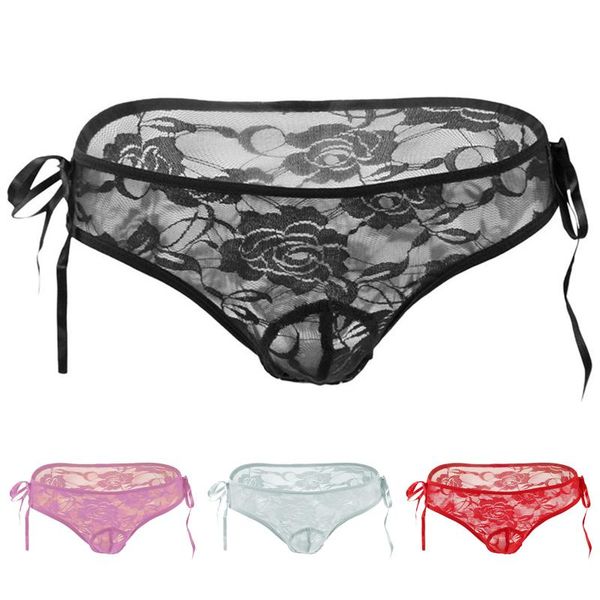 underpants men's briefs lace side rope panties for men fashion embroidered solid tie male underwear, Black;white
underpants men's briefs lace side rope panties for men fashion embroidered solid tie male underwear, Black;white