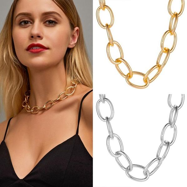 chokers punk vintage exaggerated heavy metal big thick chain choker necklace women fashion night club jewelry female chocker collier, Golden;silver
chokers punk vintage exaggerated heavy metal big thick chain choker necklace women fashion night club jewelry female chocker collier, Golden;silver