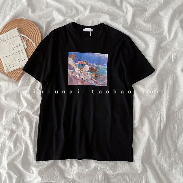 women's t-shirt fashion print round neck t-shirt summer 2021 korean student casual pullovers simple versatile short sleeve 7nk, White
women's t-shirt fashion print round neck t-shirt summer 2021 korean student casual pullovers simple versatile short sleeve 7nk, White