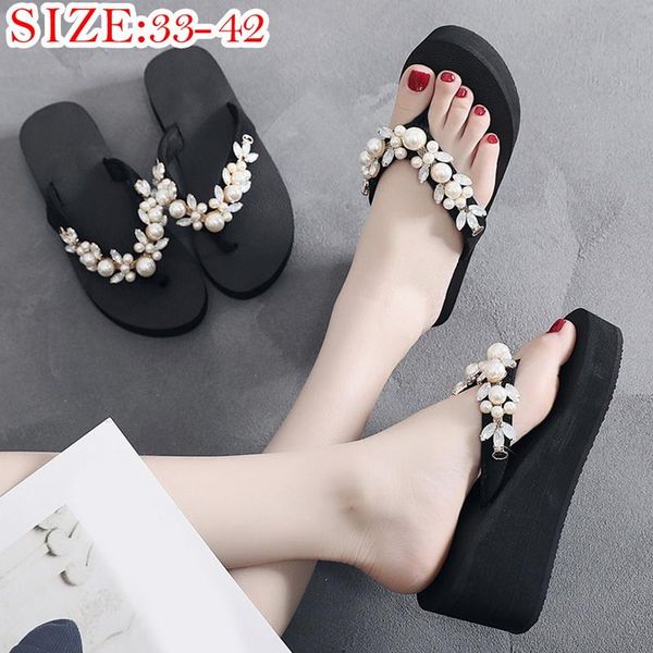 slippers summer flat sandals women bohemian flower open toe white sandalias mujer beach platform shoes ladies, Black
slippers summer flat sandals women bohemian flower open toe white sandalias mujer beach platform shoes ladies, Black