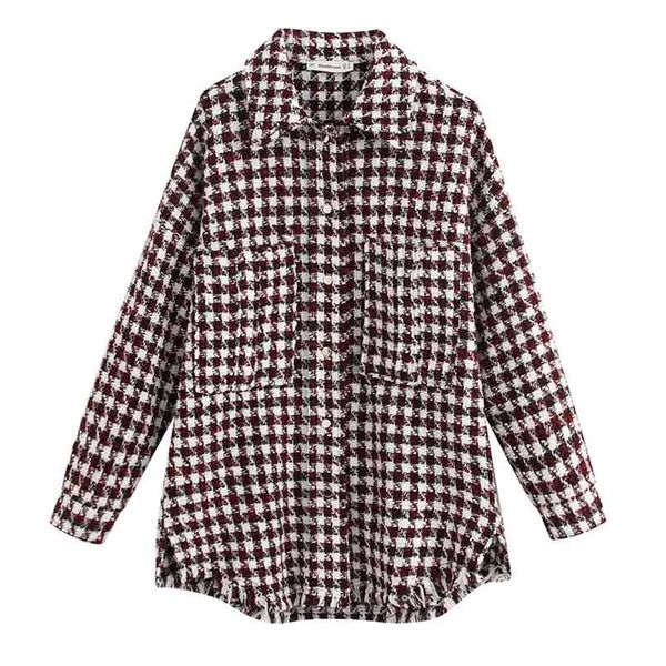 vintage red plaid tweed blouses women fashion turn-down collar shirts elegant ladies pockets long sleeve 210531, White
vintage red plaid tweed blouses women fashion turn-down collar shirts elegant ladies pockets long sleeve 210531, White