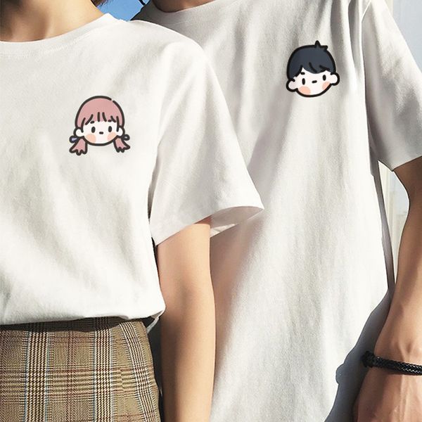 lovers summer t-shirt 2021 new net red short sleeve trend half sleeve summer, White;black
lovers summer t-shirt 2021 new net red short sleeve trend half sleeve summer, White;black